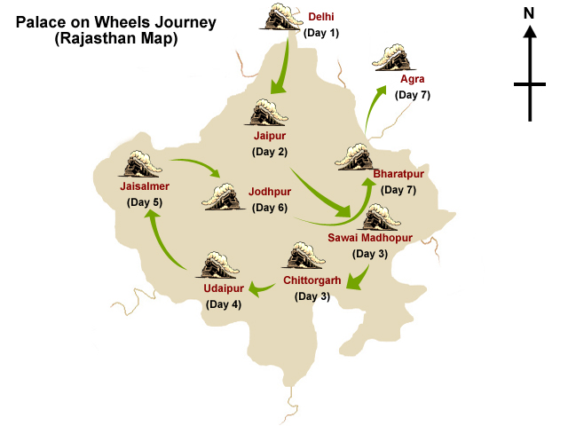 Palace On Wheels Route - Rajasthan