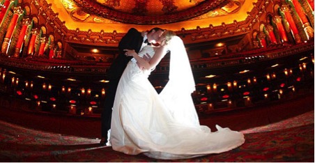 theatre wedding - exotic wedding venues
