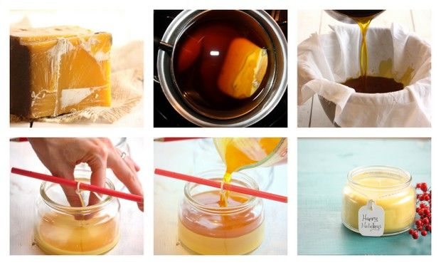 making of scented candles