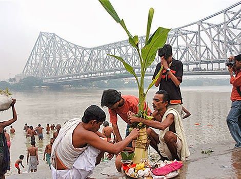 Durga Puja Preparation of Kola Bou