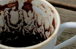 Coffee Markings on the cup for the coffee readers