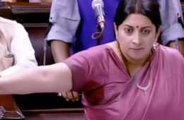 Smriti Irani objecting to unparliamentary language in the house