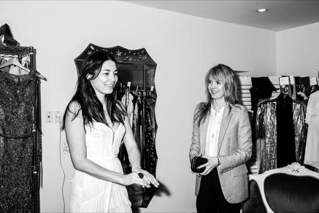 Sophia Banks with her client