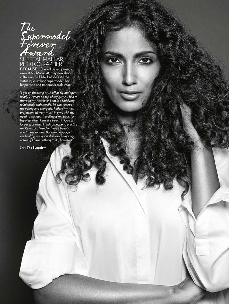 Supermodels Sheetal mallar for a photoshoot